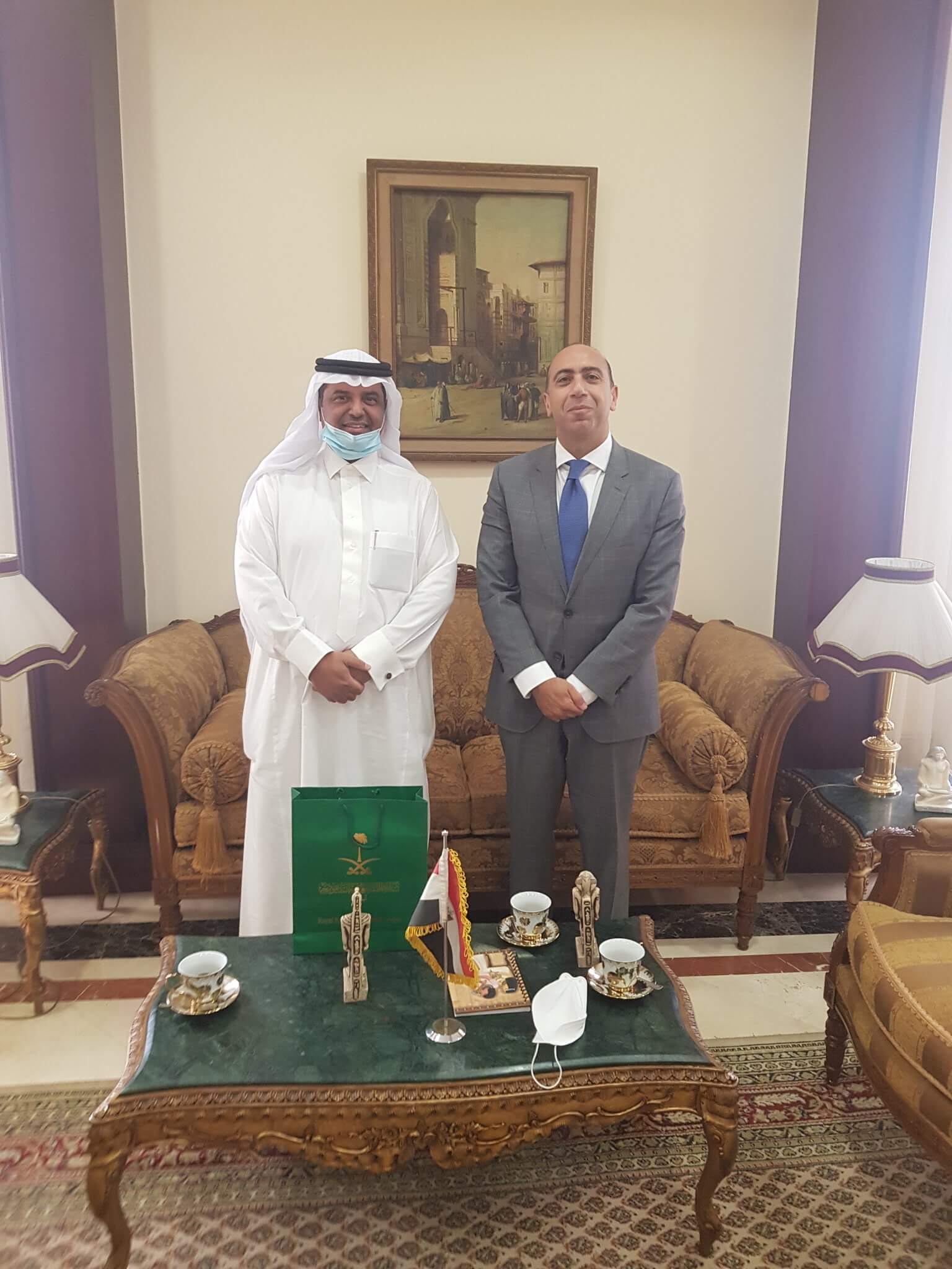 His Excellency the appointed Ambassador of the Kingdom of Saudi Arabia, Mr. Faisal Ibrahim Al-Ghamdi, paid a courtesy visit to the Ambassador of the Arab Republic of Egypt